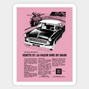 1957 SIMCA VEDETTE - advert Magnet